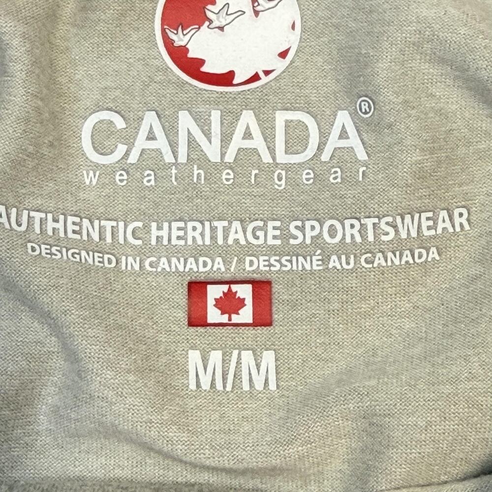 Canada Weathergear Shirt Mens Medium Gray Henley Raglan Long Sleeve Performance - Picture 4 of 9